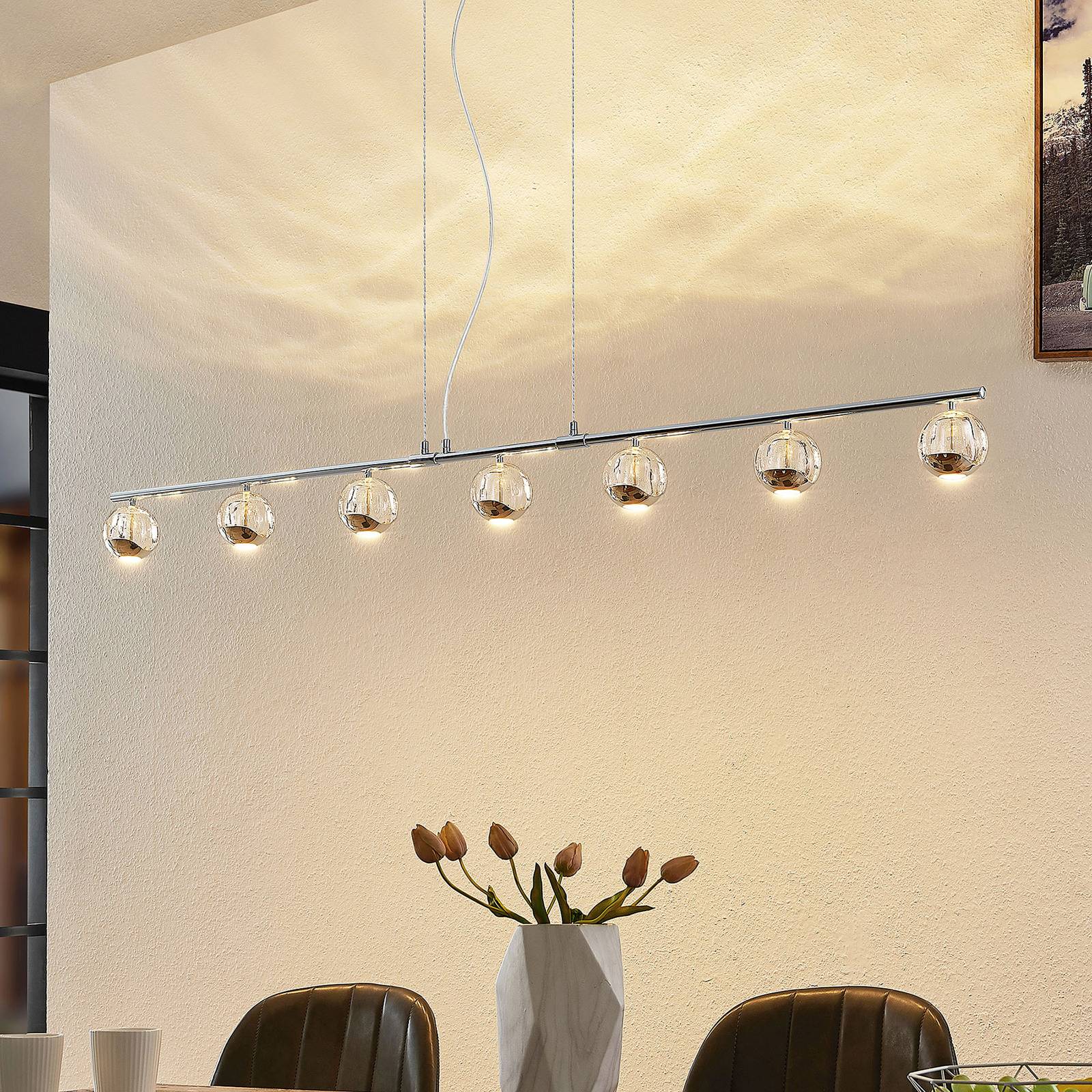 Lucande Kilio LED-Hängeleuchte, 7-flammig, chrom günstig online kaufen