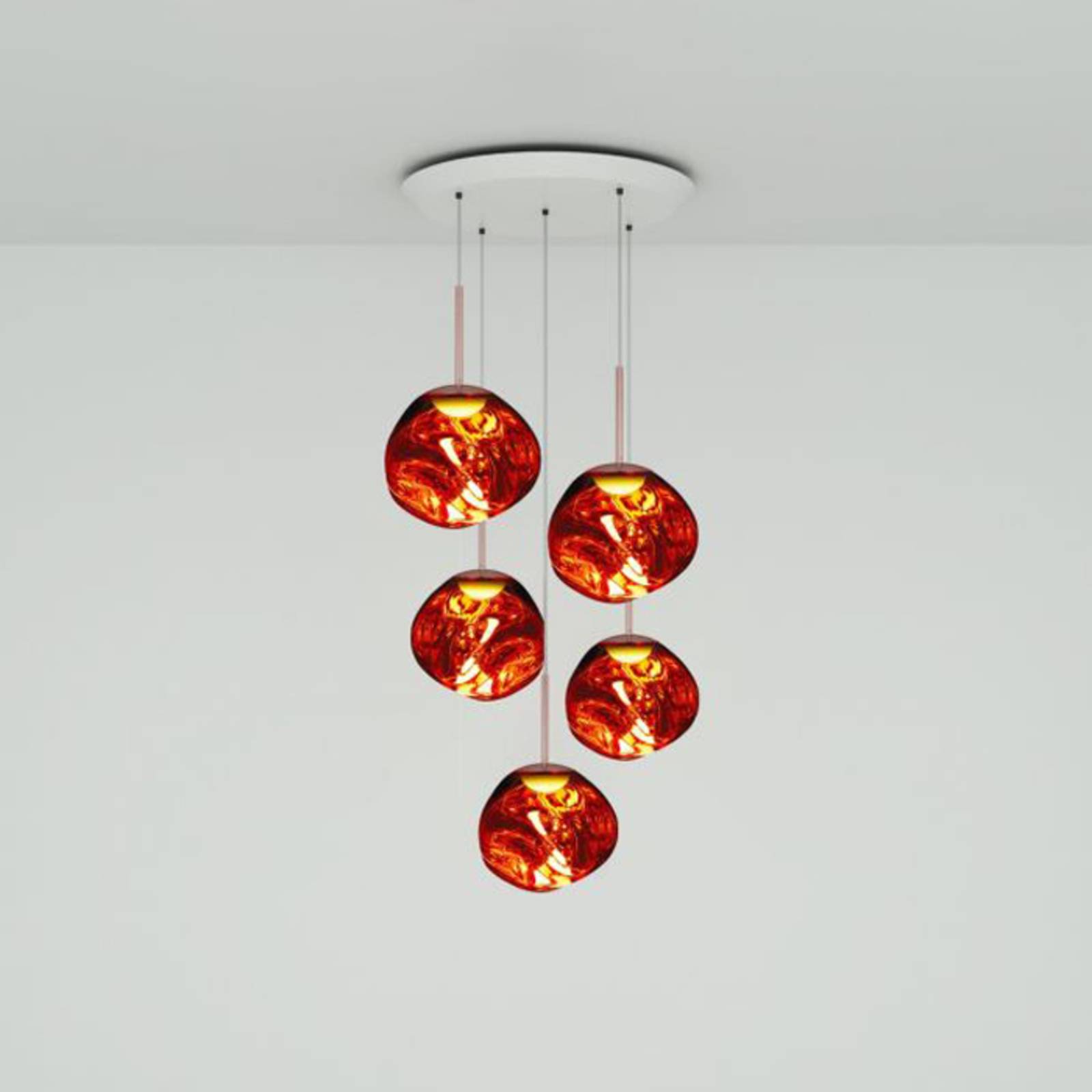 Tom Dixon Melt Mini Round Pendellampe 5fl kupfer günstig online kaufen