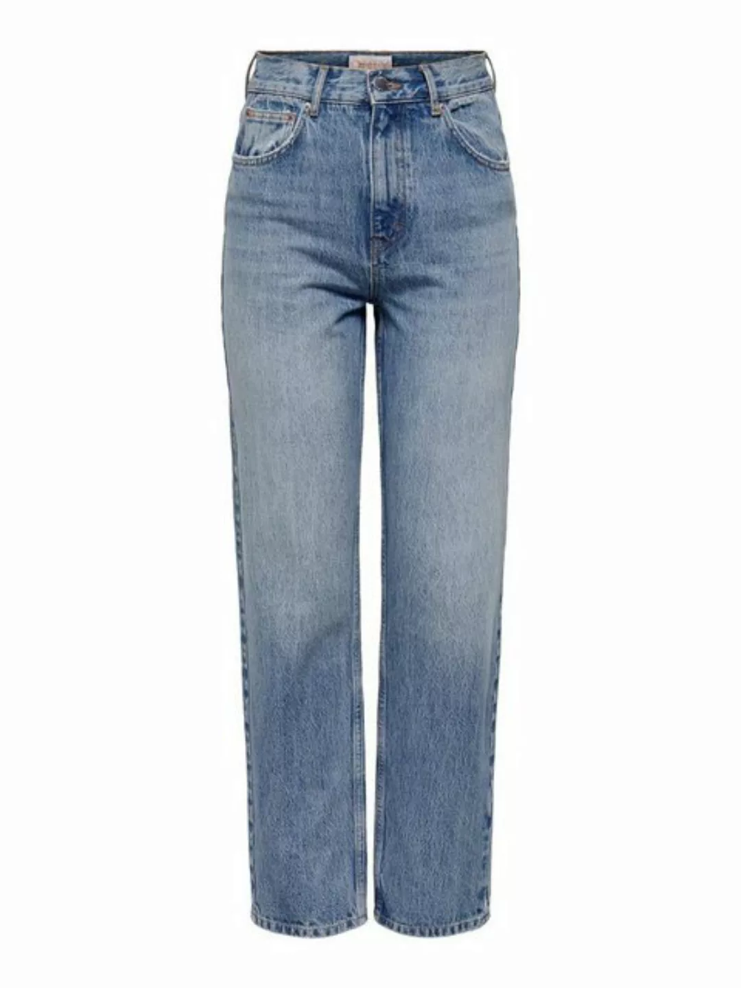 Only Damen Jeans ONLROBYN DOT536 - Straight Fit - Blau - Medium Blue Denim günstig online kaufen