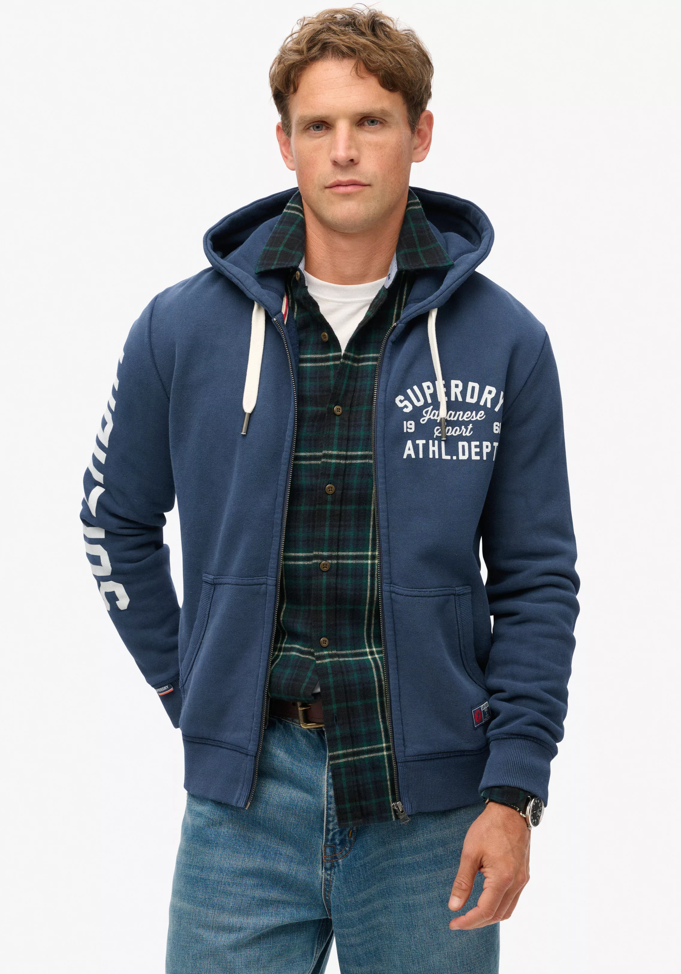 Superdry Kapuzensweatjacke "TRACK & FIELD GRAPHIC ZIPHOOD" günstig online kaufen