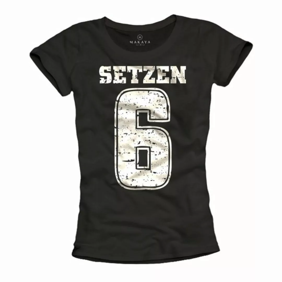 MAKAYA Print-Shirt Damen Setzen 6 Schöne Geschenke Lehrer Uni Studenten Top günstig online kaufen