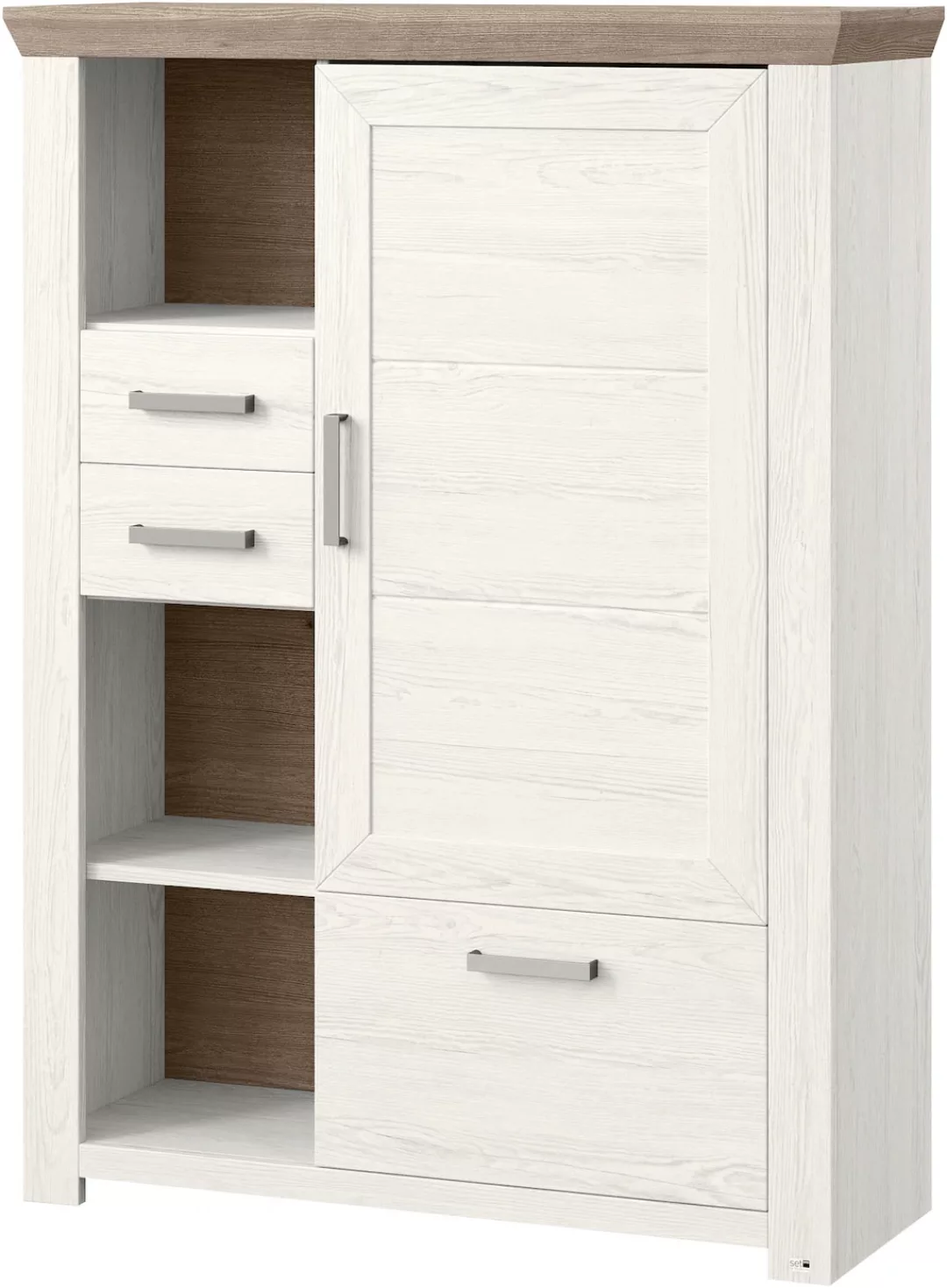 set one by Musterring Highboard "York", Typ 25 und 26, in 3 Farbvarianten, günstig online kaufen