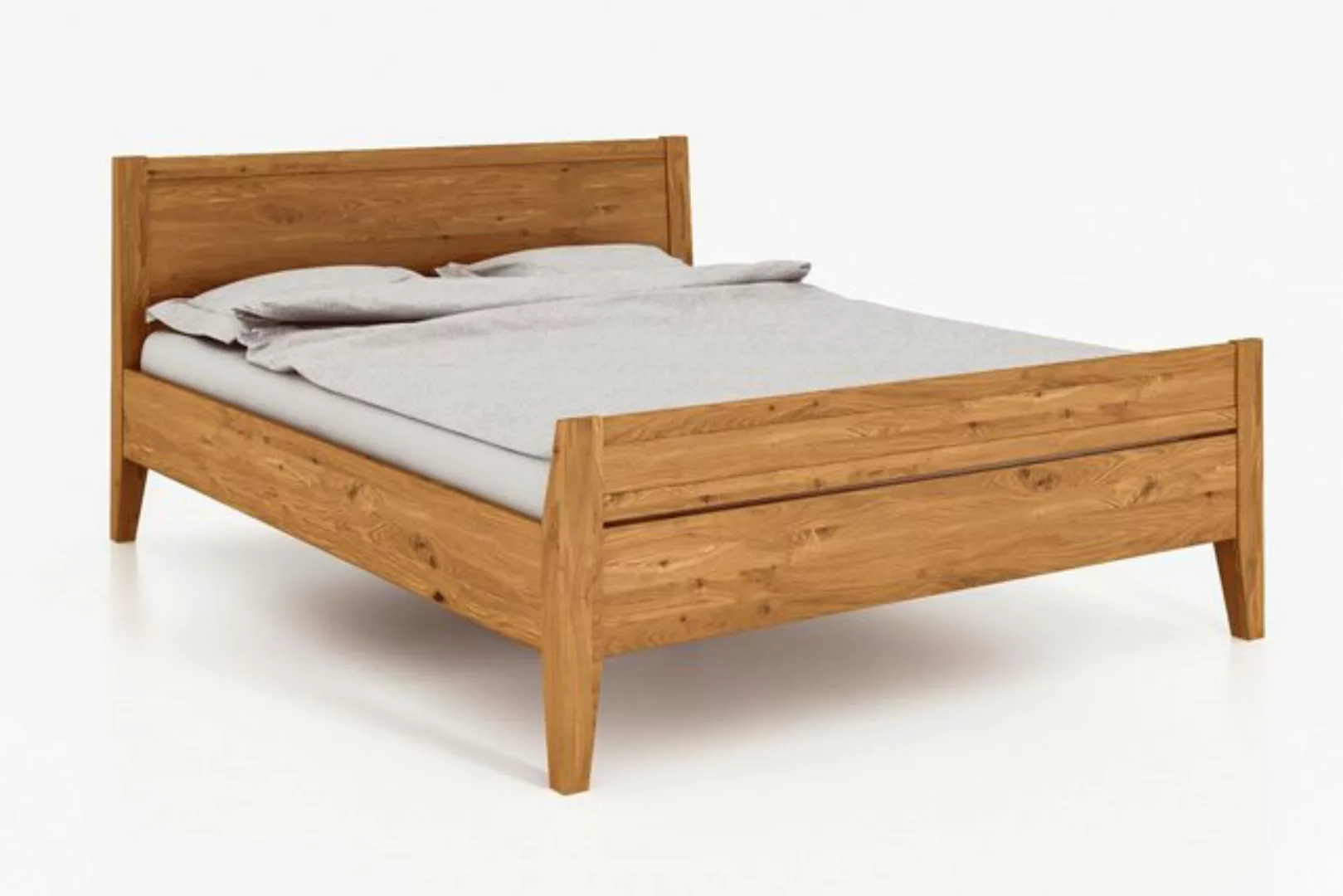 byoak Bett ODYS 180 x 200 aus Massivholz, mit Holzkopfteil, Naturgeölt günstig online kaufen