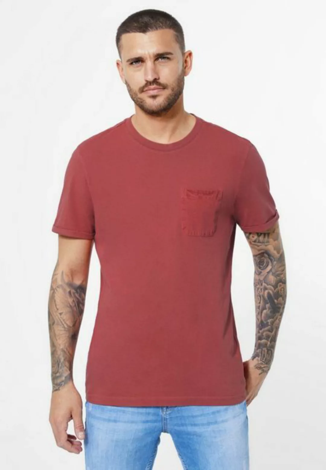 STREET ONE MEN T-Shirt mit Brusttasche günstig online kaufen