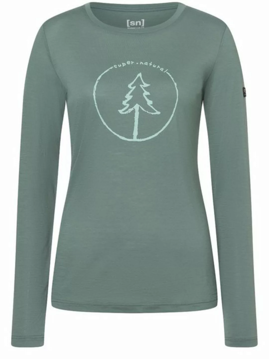 SUPER.NATURAL Sweatshirt für Damen, Merino BUBBLE TREE Baum Motiv günstig online kaufen