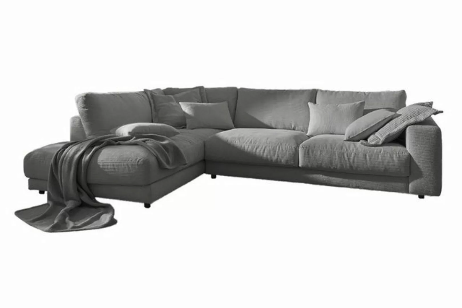 KAWOLA Ecksofa MADELINE, Sofa Cord, Recamiere rechts od. links, versch. Far günstig online kaufen