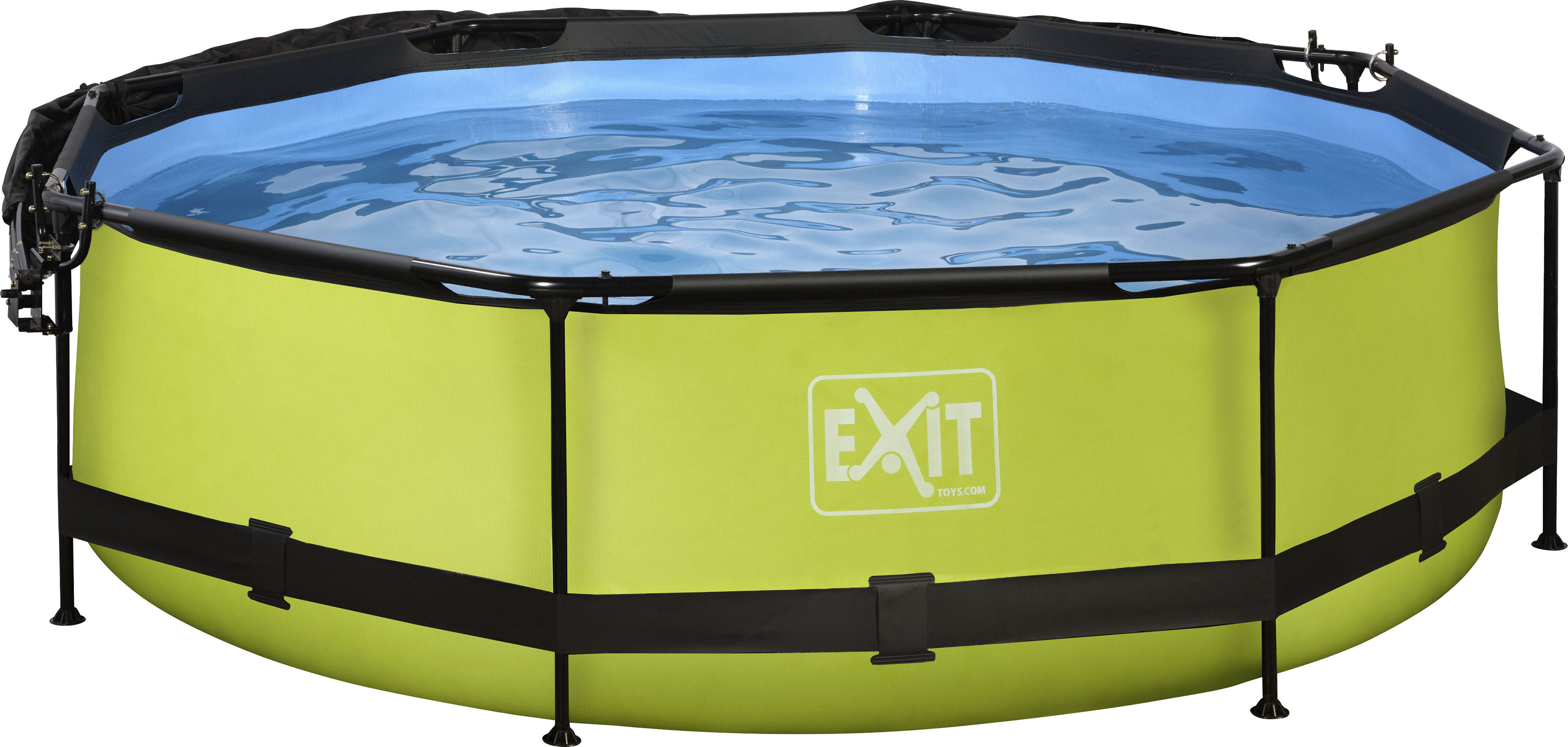 EXIT Lime Pool Grün ø 300 x 76 cm m. Filterpumpe u. Sonnensegel günstig online kaufen