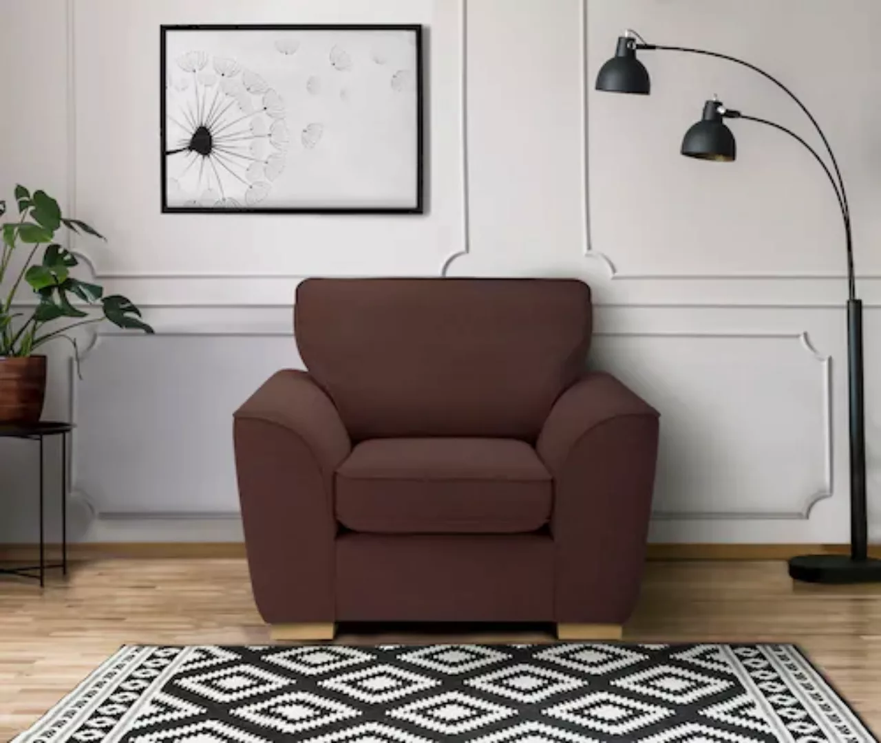 Home affaire Sessel »Savoy«, gemütlicher Sessel,k in 2 Bezugsqualitäten günstig online kaufen