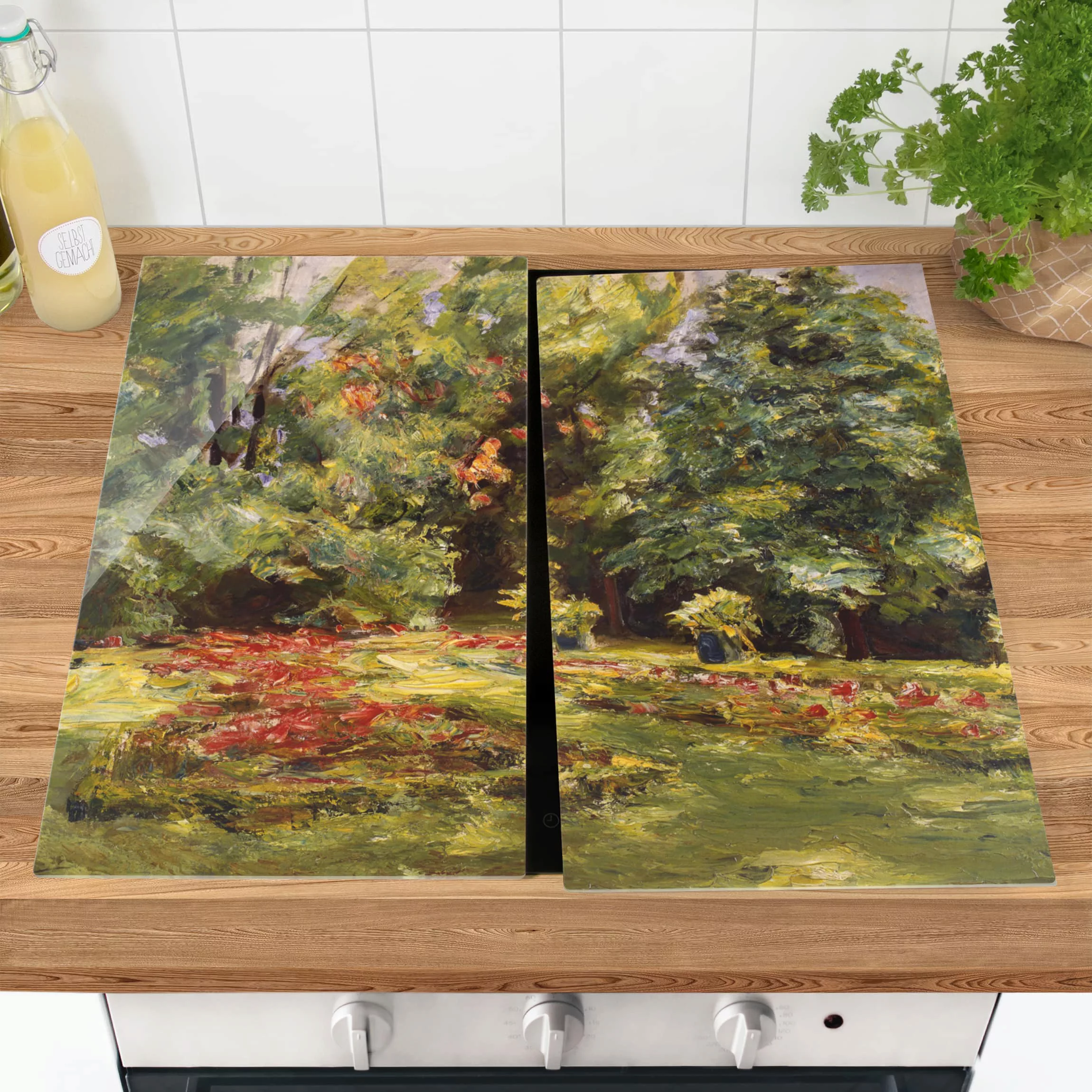 2-teilige Herdabdeckplatte Glas Natur & Landschaft Max Liebermann - Blument günstig online kaufen