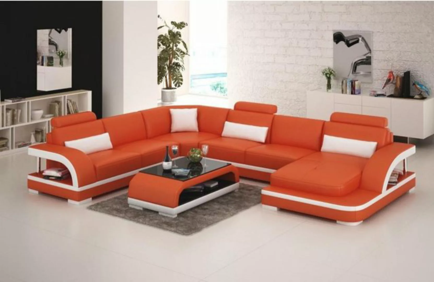 JVmoebel Ecksofa, Design Couch Luxus Couchen Leder Sofa Sitz Eck Garnitur P günstig online kaufen