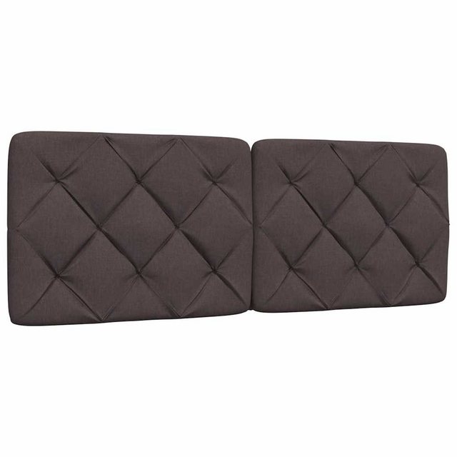 vidaXL Bett, Kopfteil-Kissen Dunkelbraun 140 cm Stoff günstig online kaufen