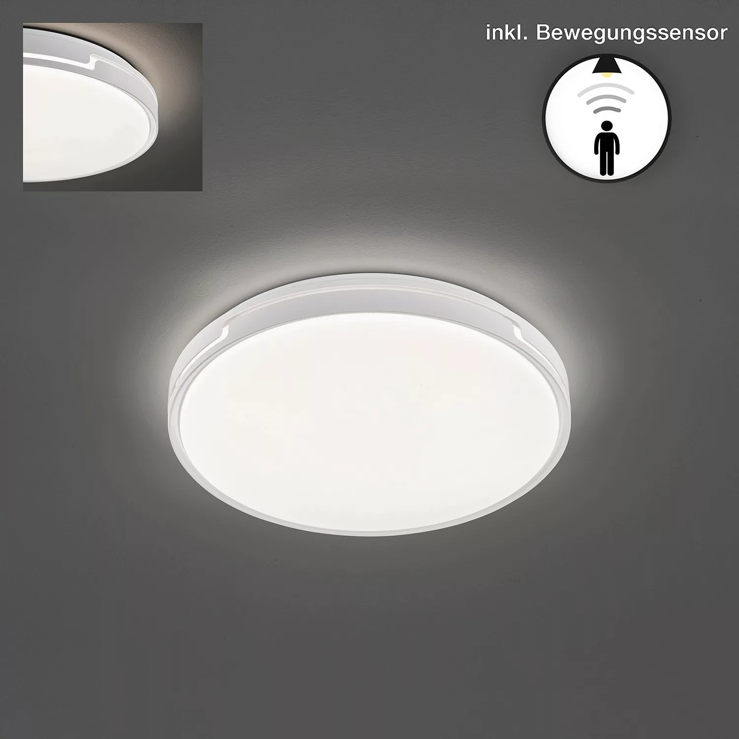 Fischer & Honsel LED-Deckenleuchte Sund TW 4x 8 W Weiß-Nickel 3400 lm günstig online kaufen