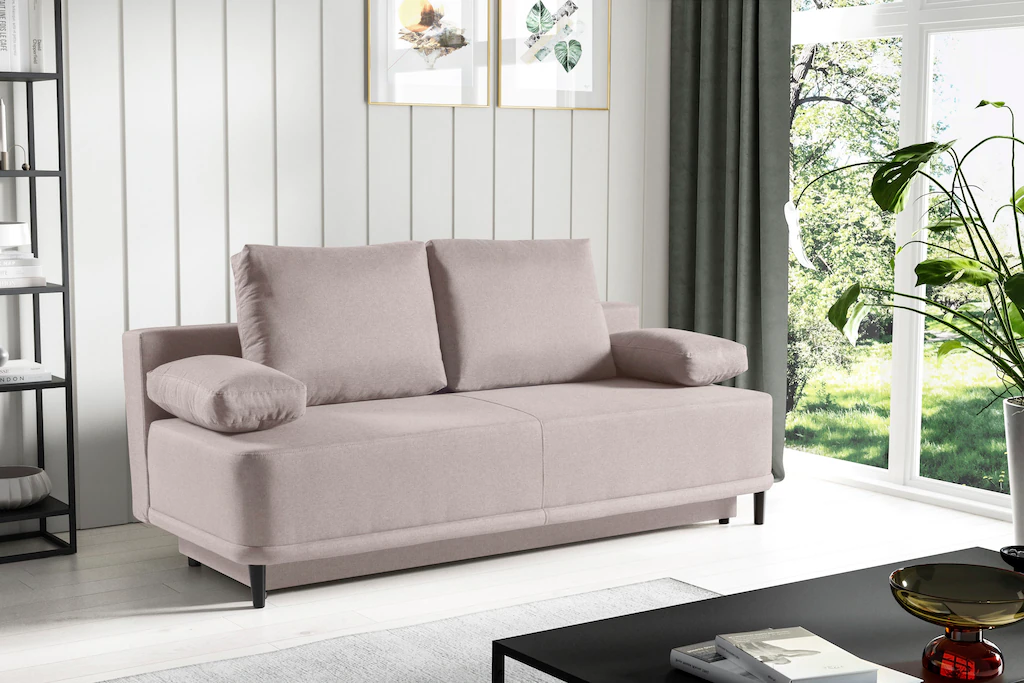 WERK2 Schlafsofa "Street", 2-Sitzer Sofa und Schlafcouch mit Federkern & Be günstig online kaufen