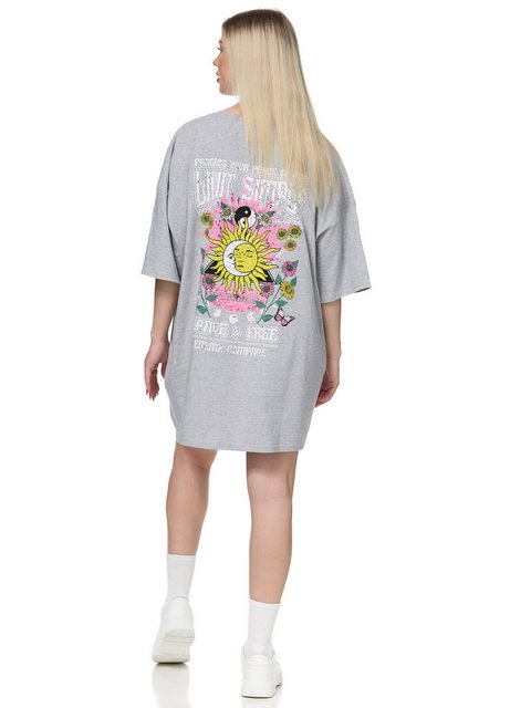 Worldclassca T-Shirt Worldclassca Oversized Print LIVIN SIMPLY T-Shirt lang günstig online kaufen