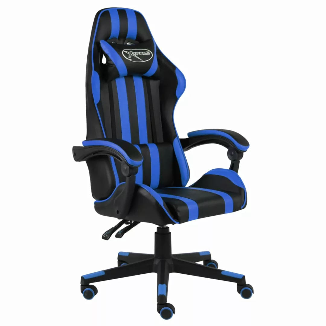 Gaming-stuhl Schwarz Und Blau Kunstleder günstig online kaufen