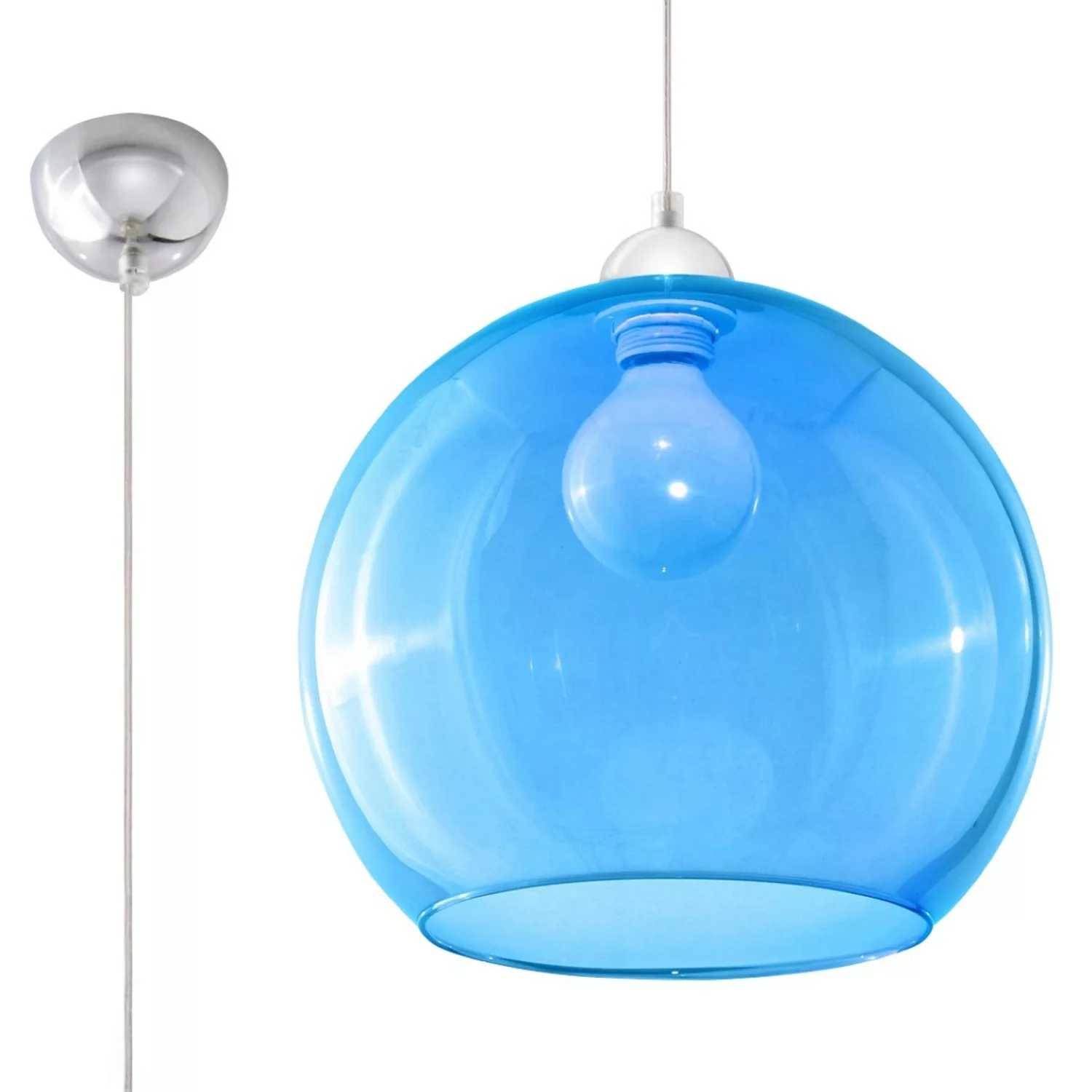 Sollux Lighting Hängeleuchte Ball Blau günstig online kaufen