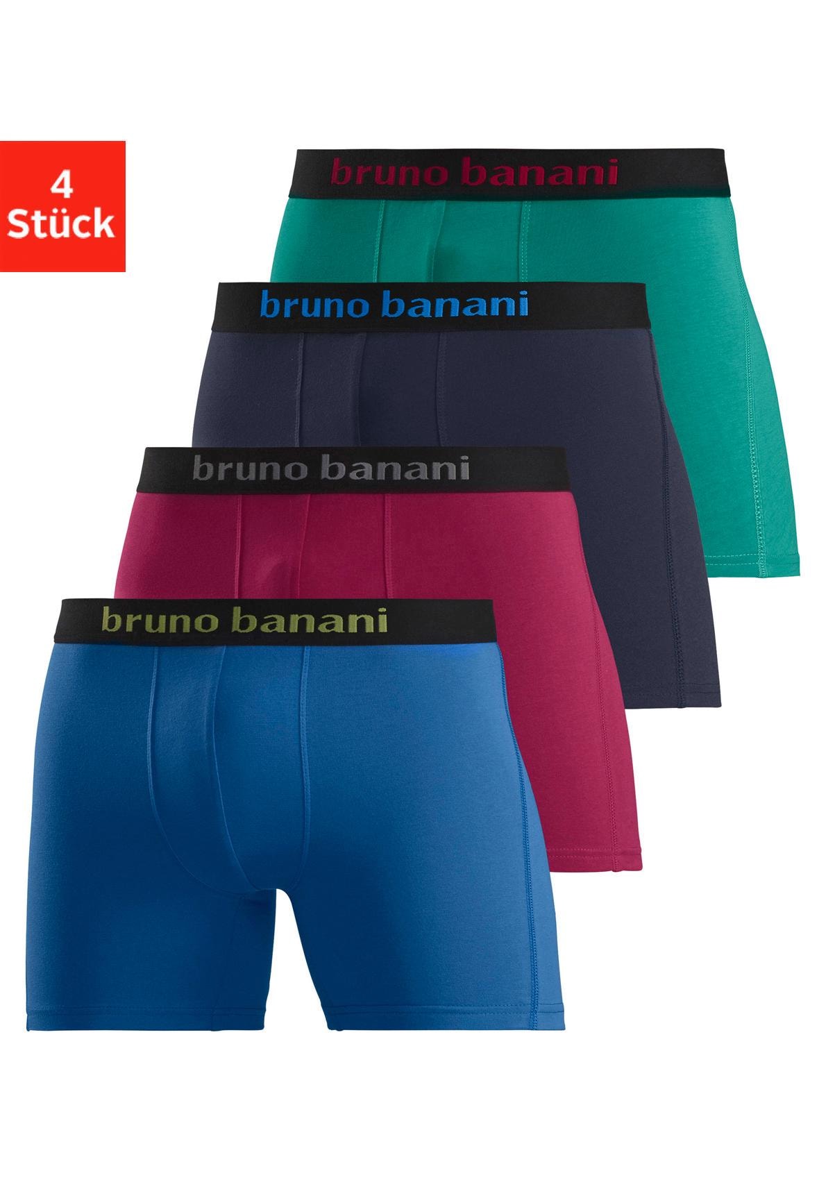 Bruno Banani Boxer "Boxershorts für Herren", (Packung, 4 St.), mit längerem günstig online kaufen