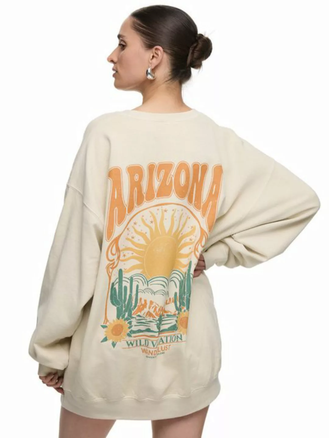 Worldclassca Longsweatshirt Worldclassca Oversized Sweatshirt ARIZONA Print günstig online kaufen