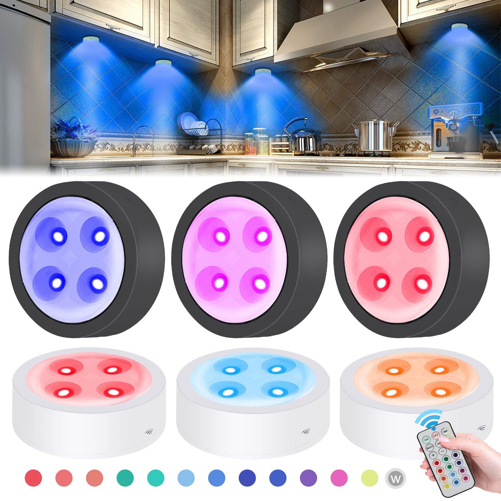 Jibenhome LED Unterbauleuchte RGB LED Unterschrankleucht günstig online kaufen