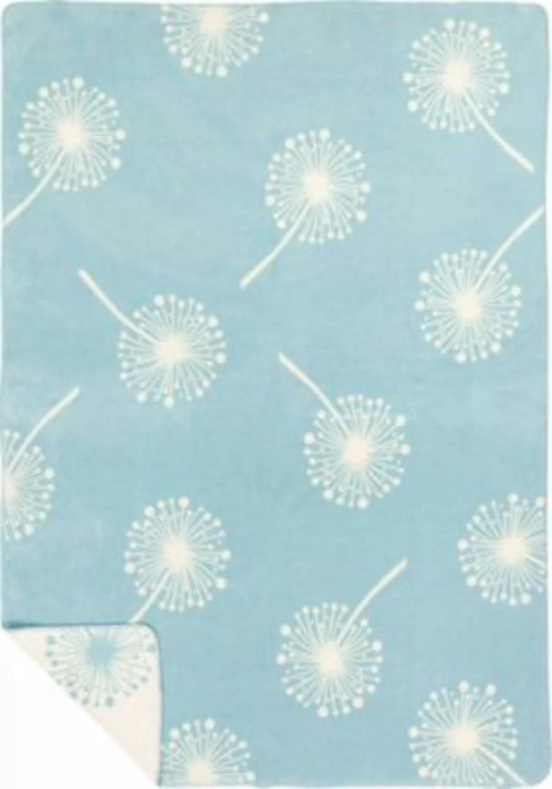 Richter Textilien Bio Wohndecke Baumwolle blau Gr. 150 x 200 günstig online kaufen