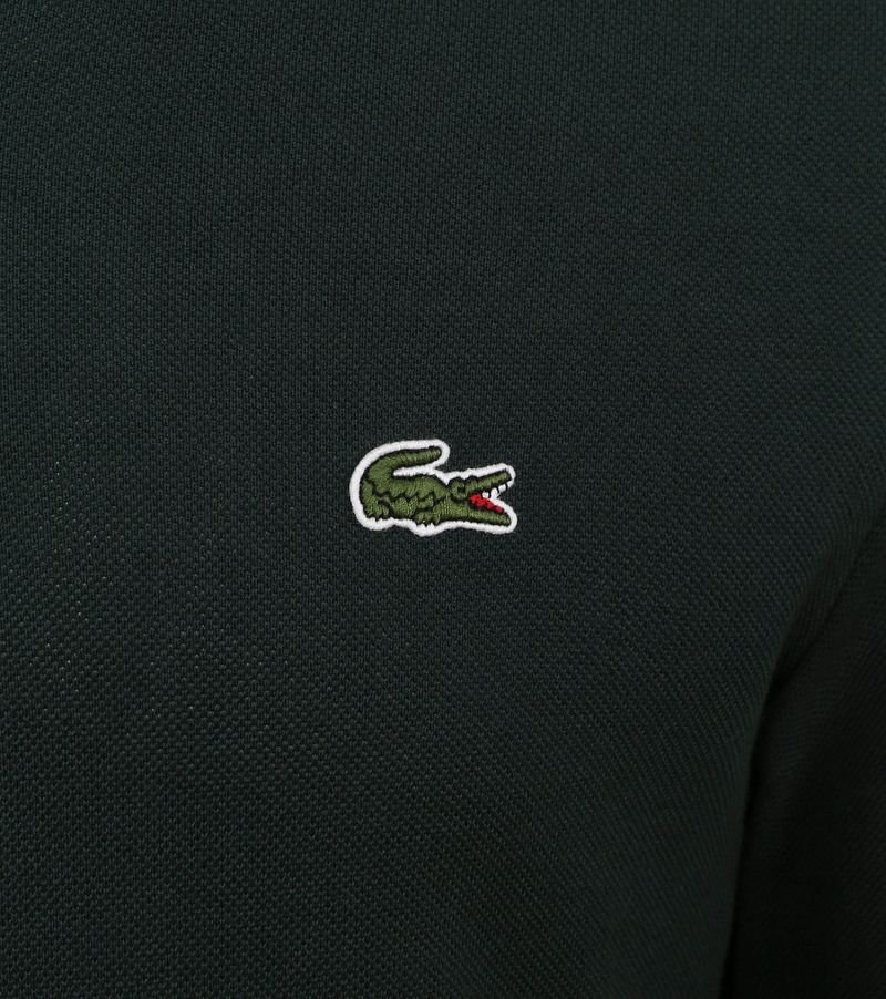 Lacoste Langarm-Poloshirt Dunkelgrün - Größe L günstig online kaufen