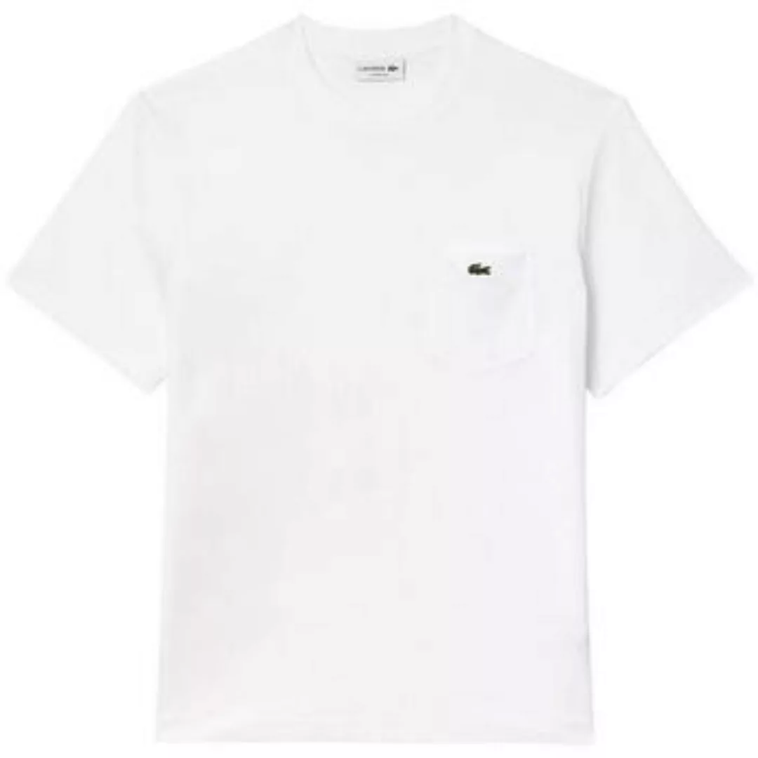 Lacoste  T-Shirts & Poloshirts Chest Pocket Cotton T-Shirt White günstig online kaufen