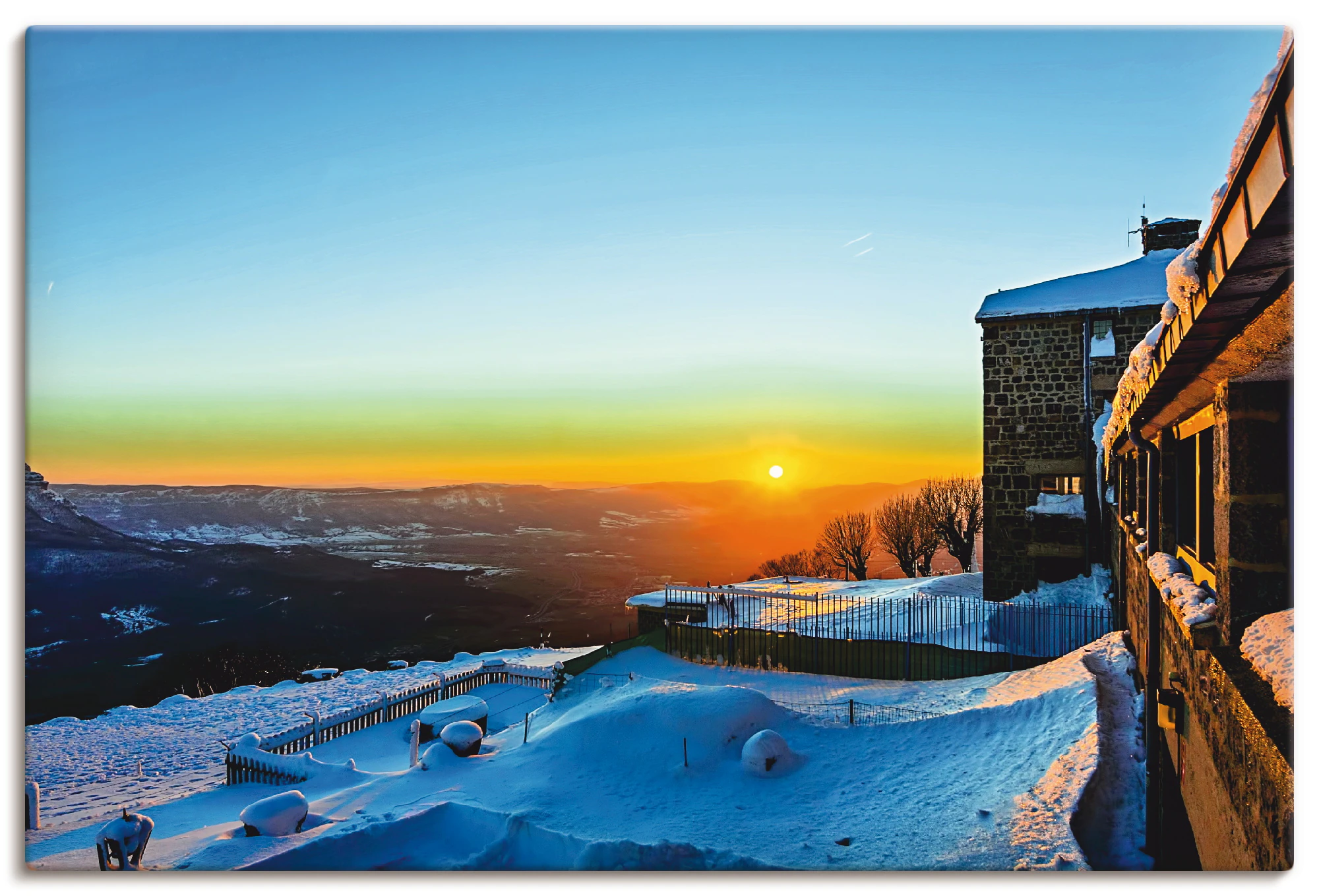 Artland Leinwandbild »Winterlandschaft in Asturien«, Berge, (1 St.), auf Ke günstig online kaufen