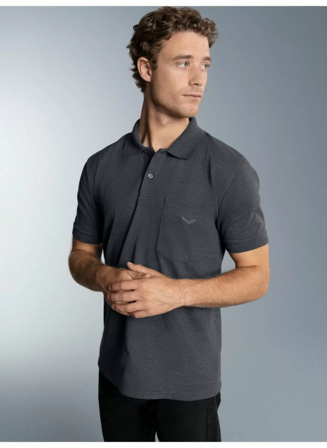 Trigema Poloshirt TRIGEMA Polohemd mit Brusttasche (1-tlg) günstig online kaufen