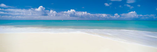 Komar Fototapete »Papier Fototapete - Deserted Beach - Größe 368 x 127 cm«, günstig online kaufen