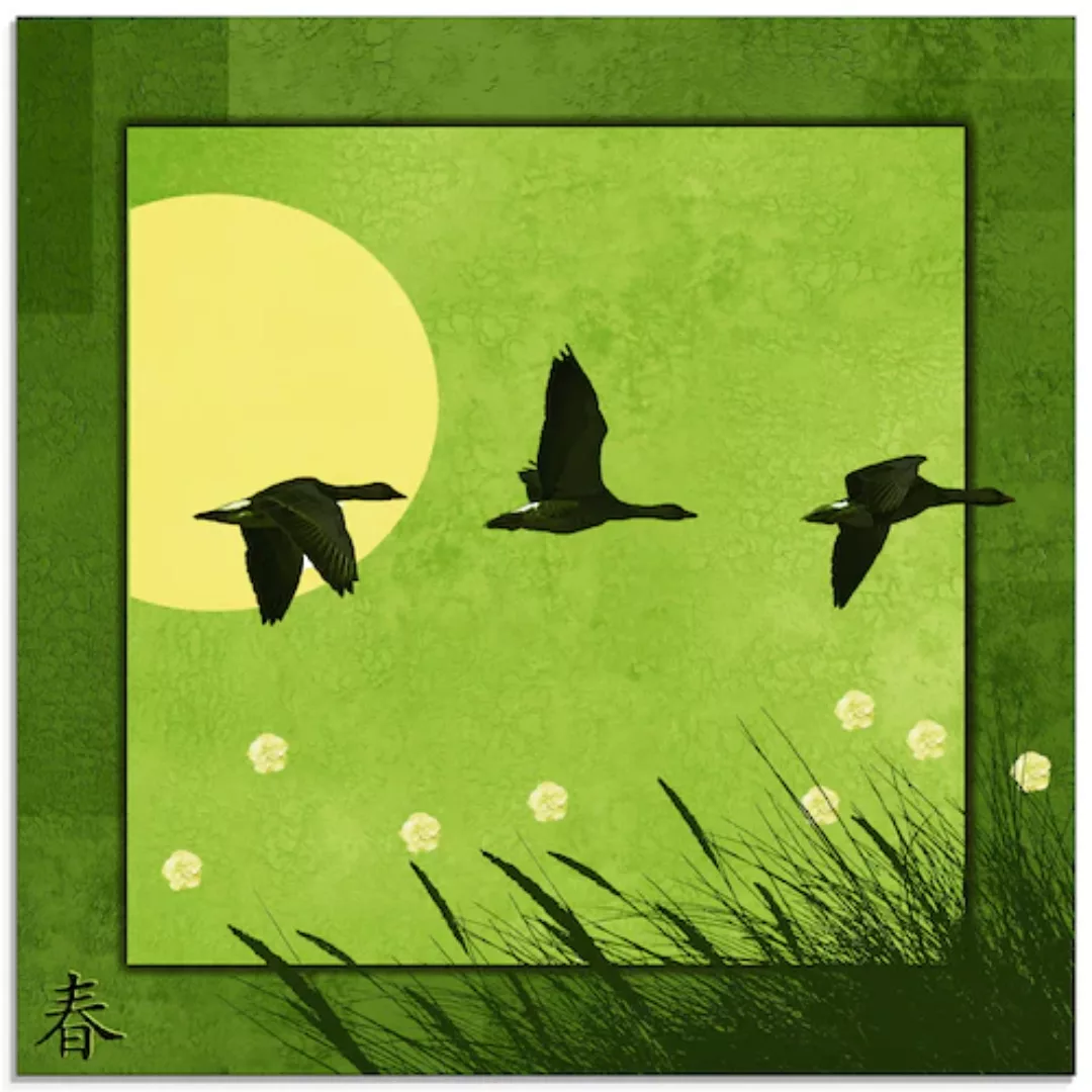 Artland Glasbild »Serie vier Jahreszeiten - Frühling«, Vögel, (1 St.) günstig online kaufen