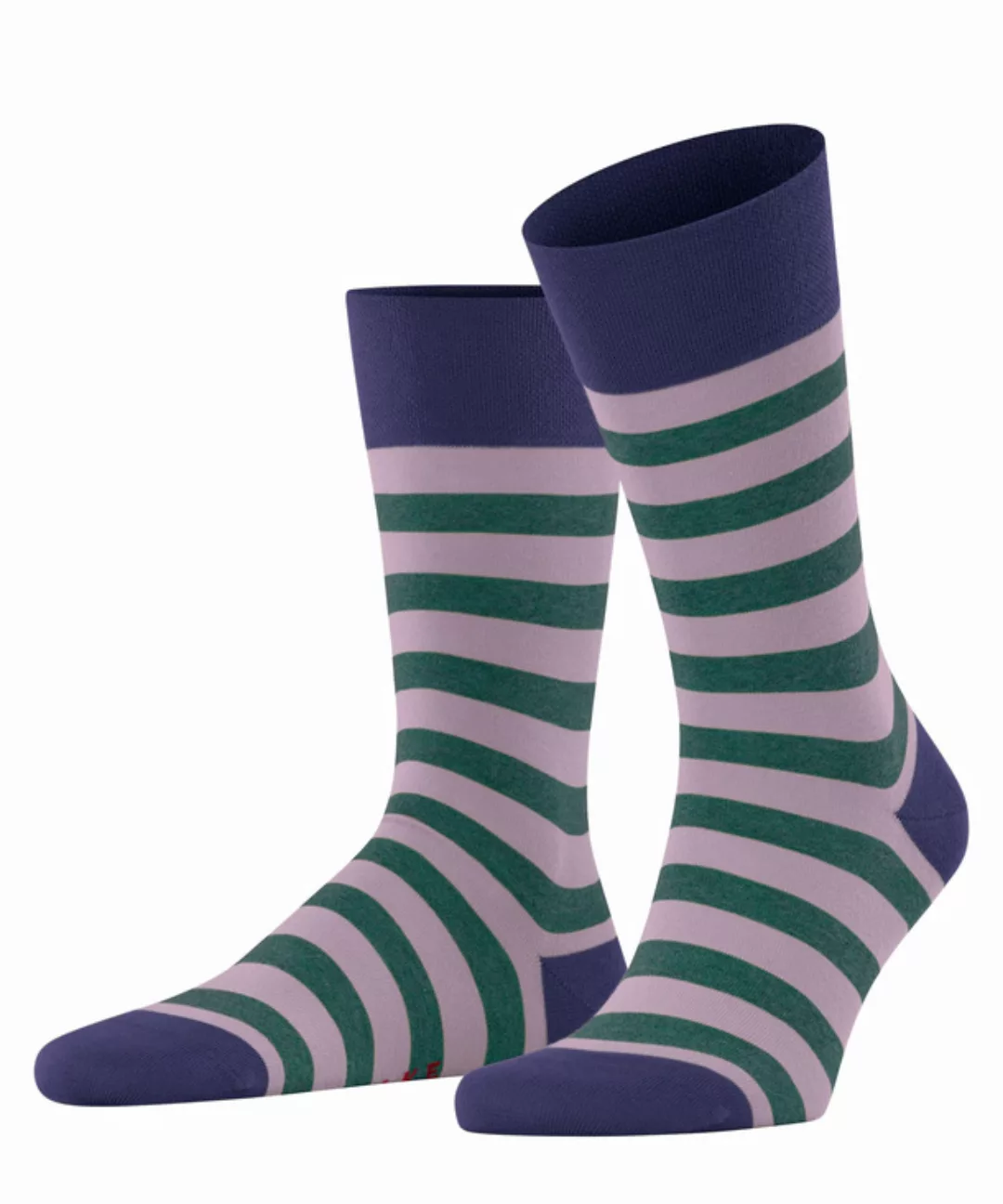 FALKE Sensitive Mapped Line Herren Socken, 43-46, Blau, Streifen, Baumwolle günstig online kaufen