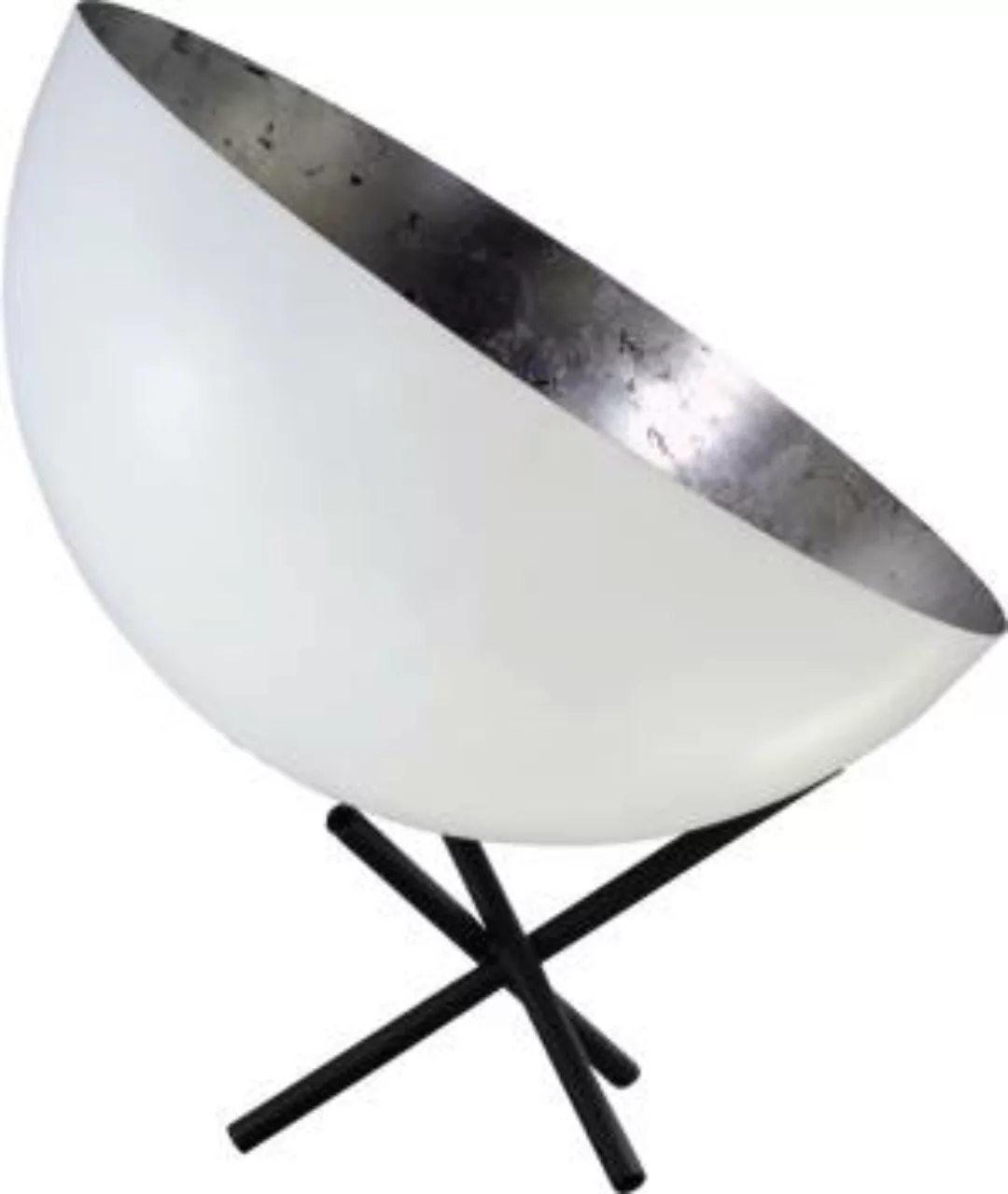 Tischleuchte Weiß Silber Ø40cm E27 Dreibein LARINO günstig online kaufen