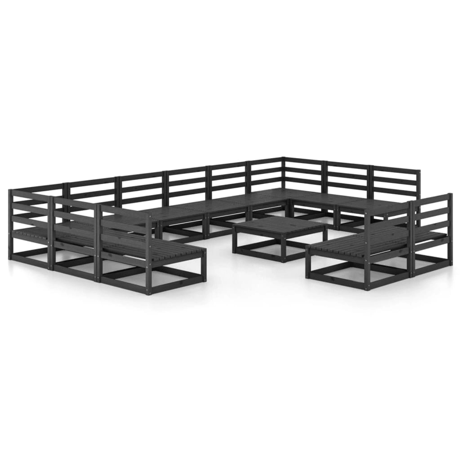 vidaXL 13-tlg Garten-Lounge-Set Massivholz Kiefer Modell 12 günstig online kaufen