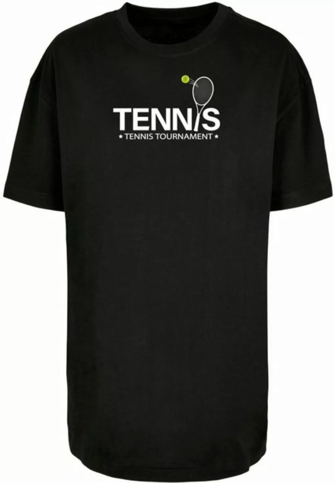 Merchcode T-Shirt Merchcode Damen Ladies Tennis Racket Boyfriend Tee (1-tlg günstig online kaufen