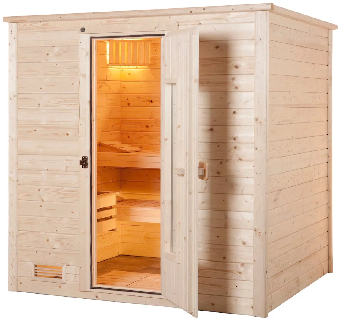 Weka Massivholz-Sauna 530 Gr. 2 mit Holztür ohne Ofen günstig online kaufen