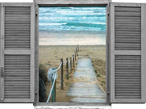 queence Wandtattoo "Steg zum Meer", (1 St.), Wandsticker, Wandbild, selbstk günstig online kaufen