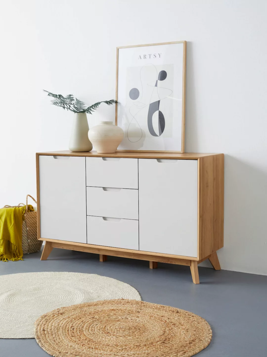 andas Sideboard "Pandrup", mit 3 Schubkästen und 2 verstellbare Einlegeböde günstig online kaufen