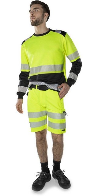 Fristads Warnschutz-Shirt High Vis Green Stretch-Shorts Kl. 2 2648 GSTP günstig online kaufen