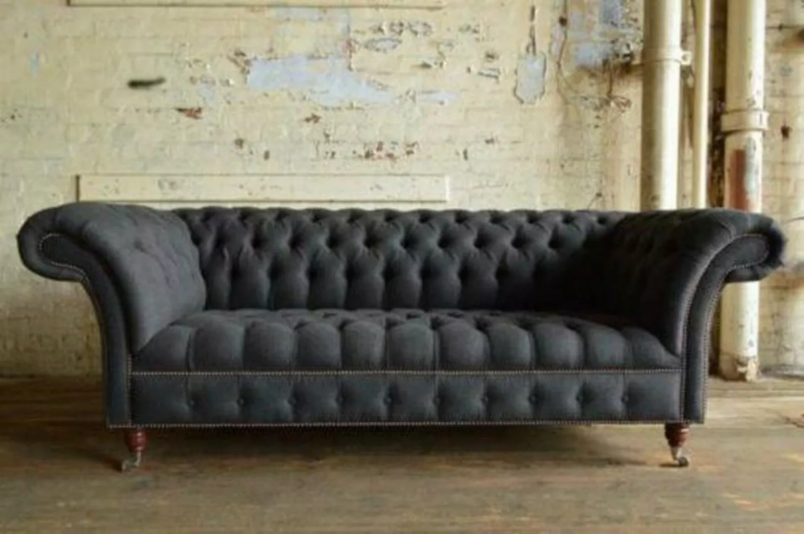 JVmoebel 3-Sitzer Graue Designer Sofa Couch Polster XXL Textil 3 Sitzer Sof günstig online kaufen