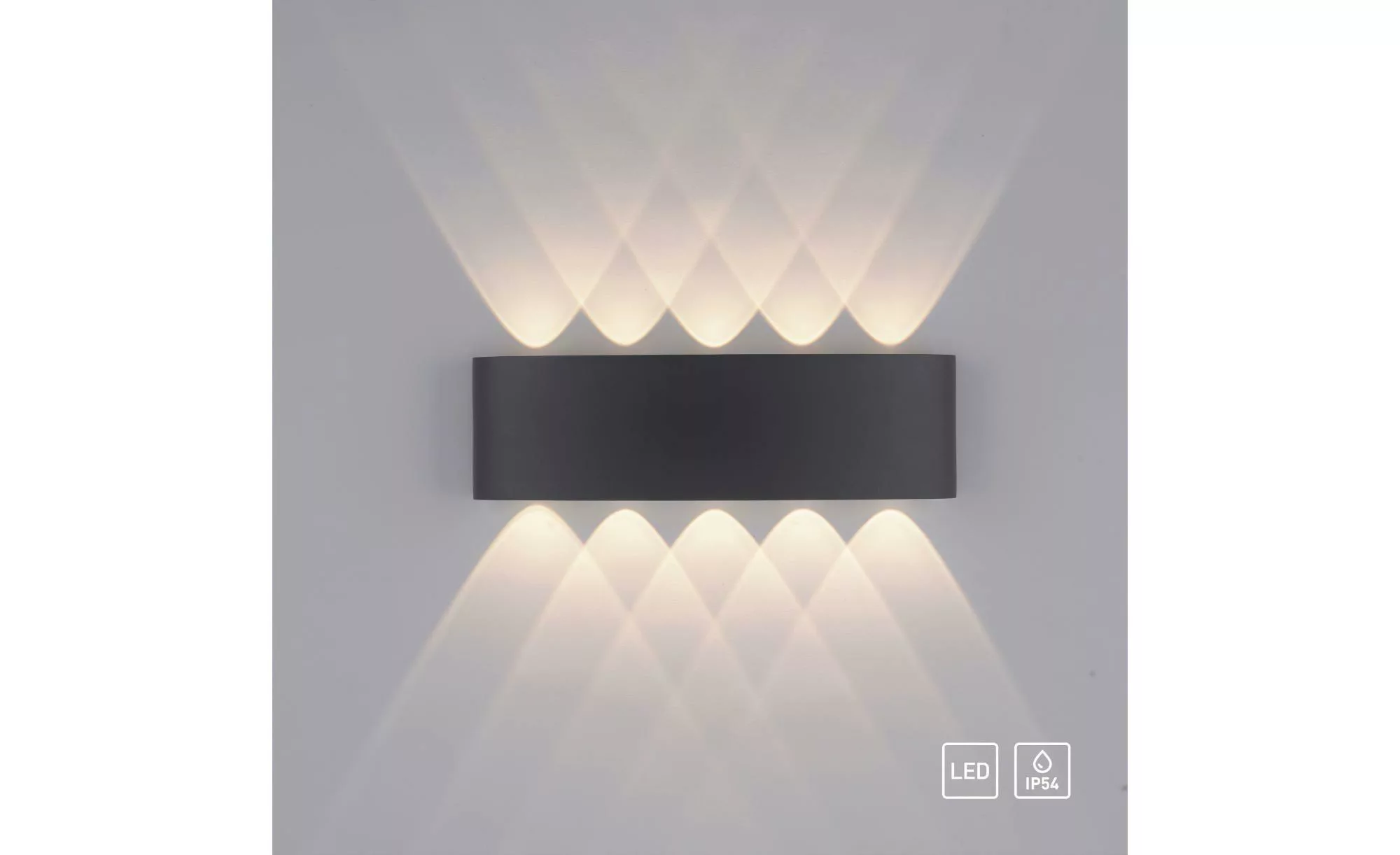 Paul Neuhaus Außen-Wandleuchte "CARLO", 10 flammig-flammig, LED, IP54, IP54 günstig online kaufen