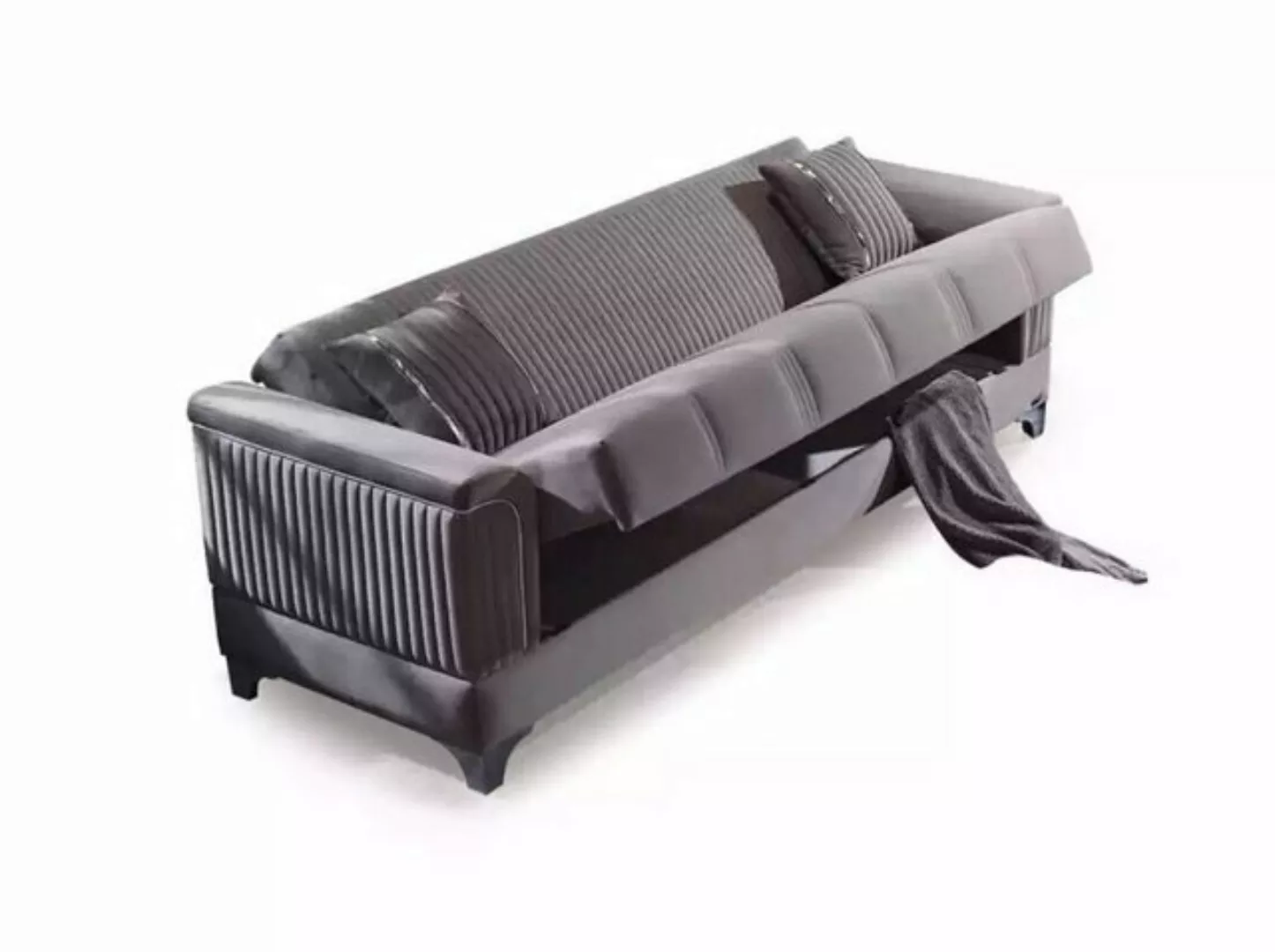 JVmoebel Sofa Luxus Graues Sofa Samtsofa Dreisitzer 3-Sitzer, 1 Teile, Made günstig online kaufen
