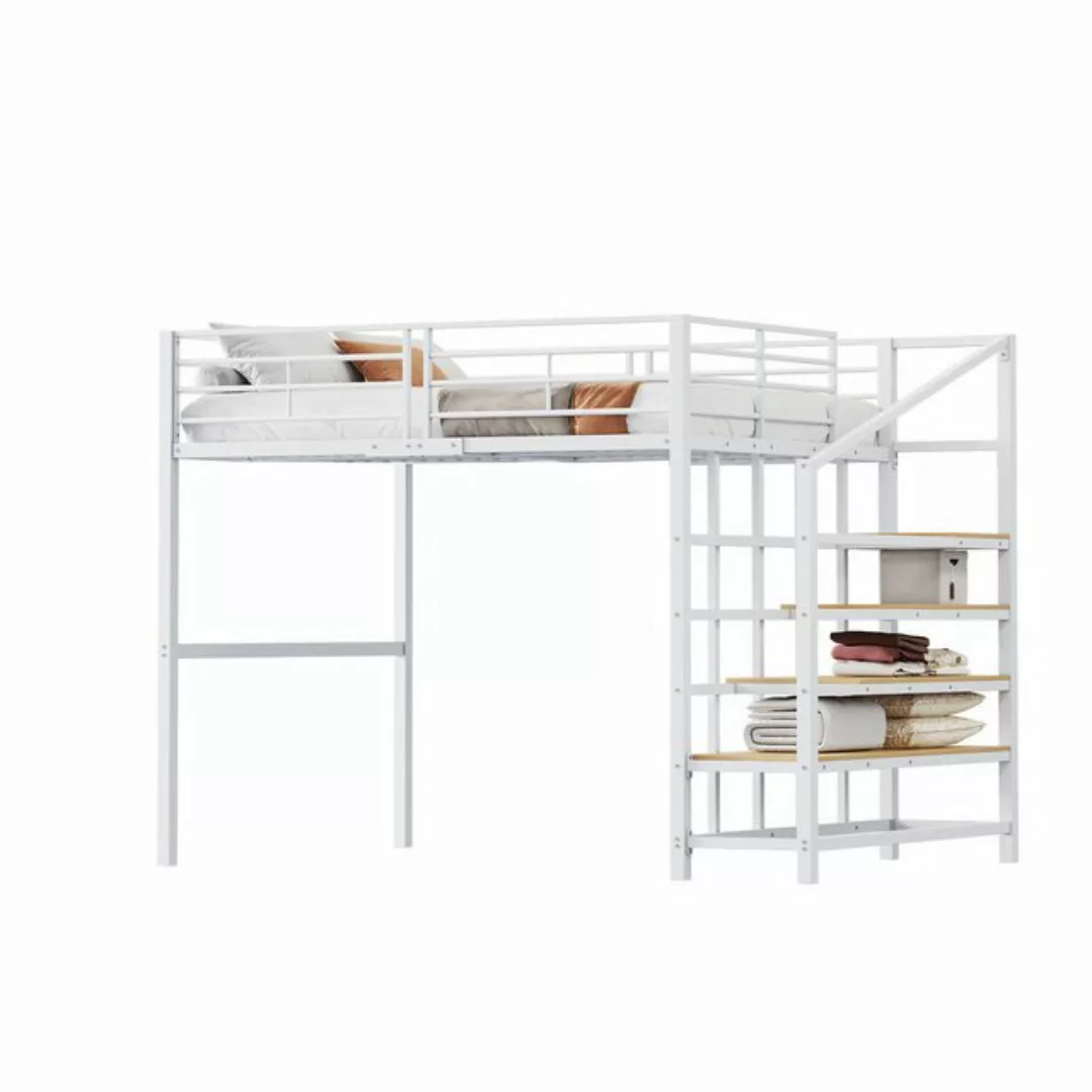 autolock Kinderbett Hochbett 140 x 200 kinderbett Stauraumbett Metallkonstr günstig online kaufen