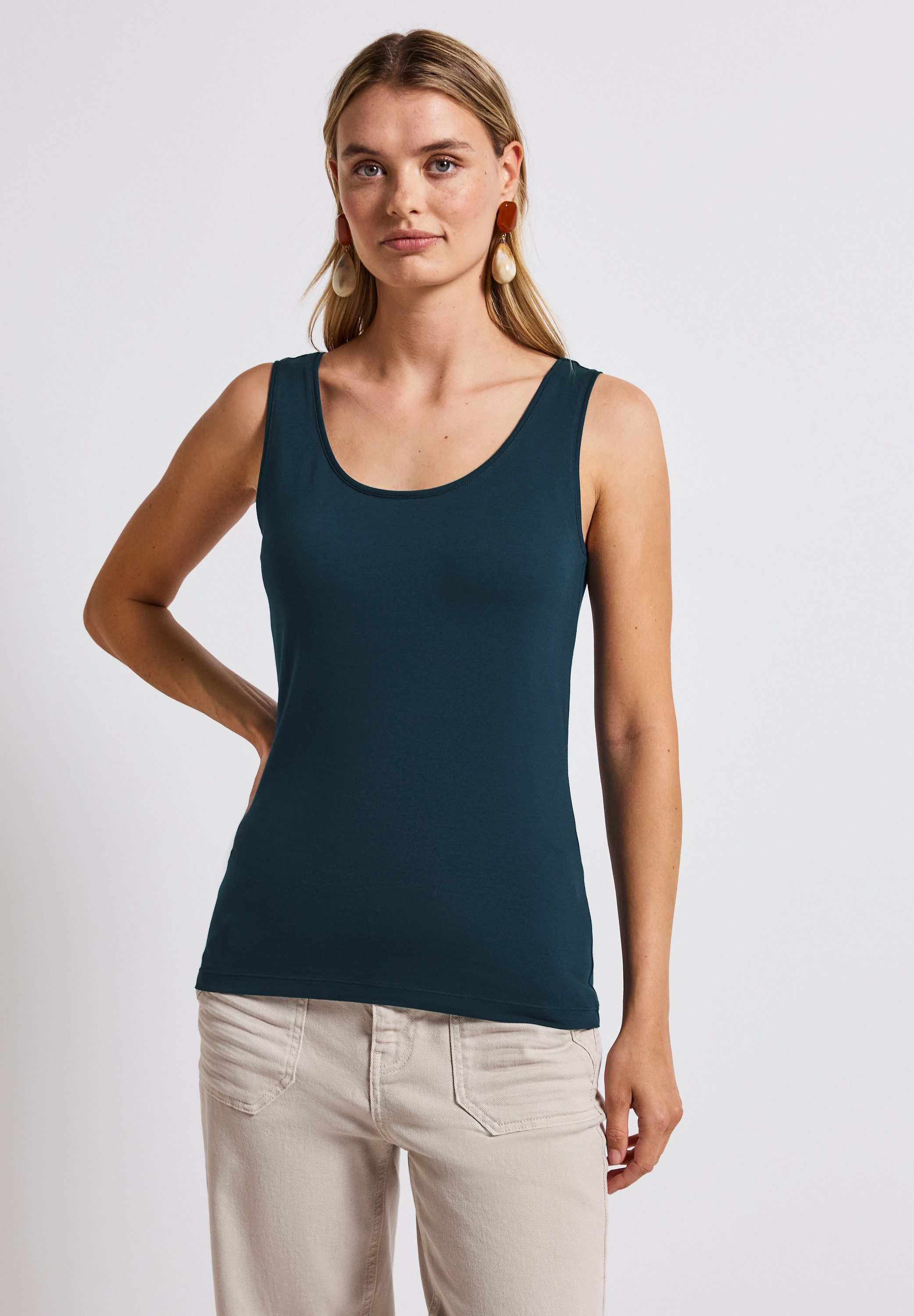 STREET ONE Trägertop mit Materialmix günstig online kaufen