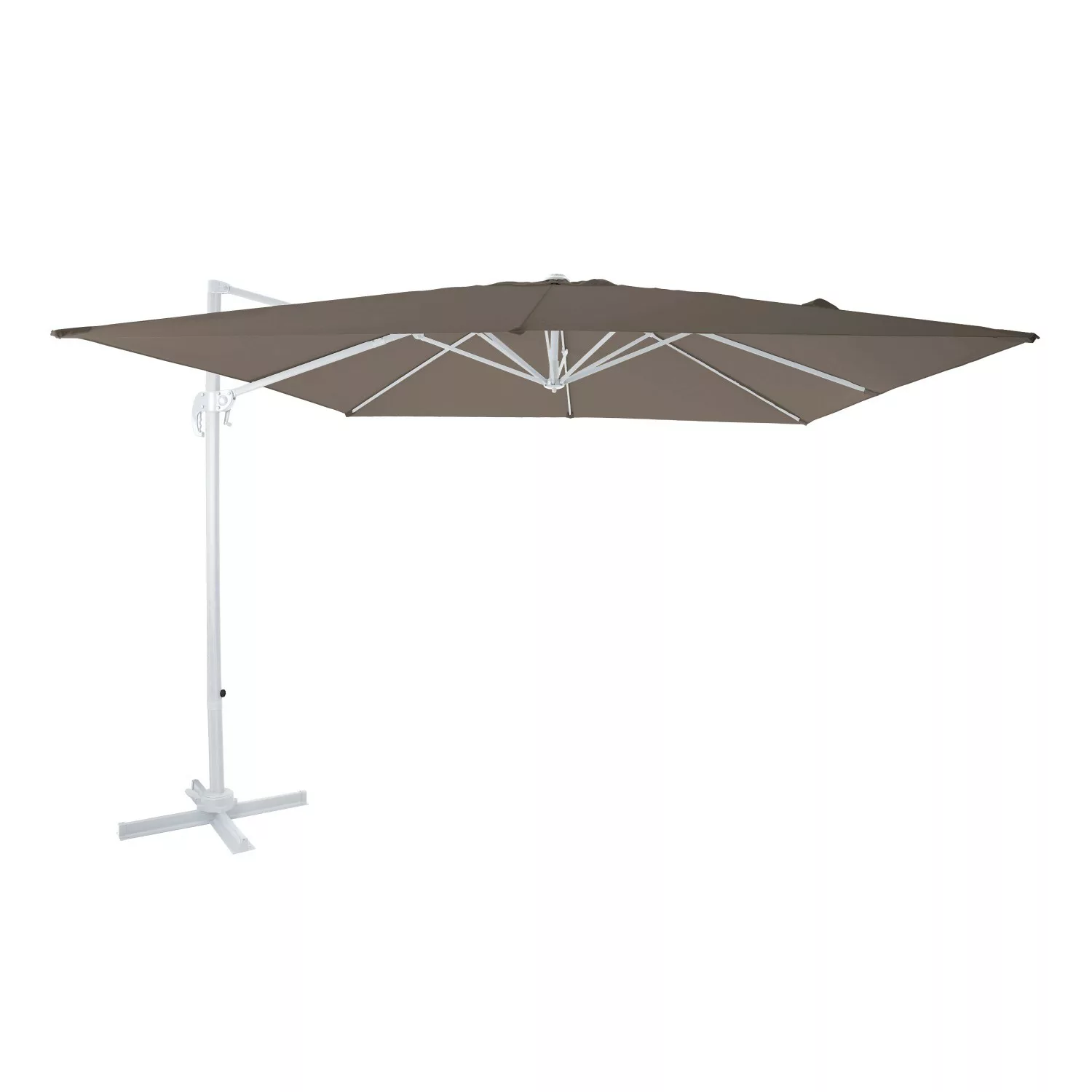 AXI Ampelschirm 300 cm x 300 cm Taupe mit Dreh- & Neigungsfunktion günstig online kaufen