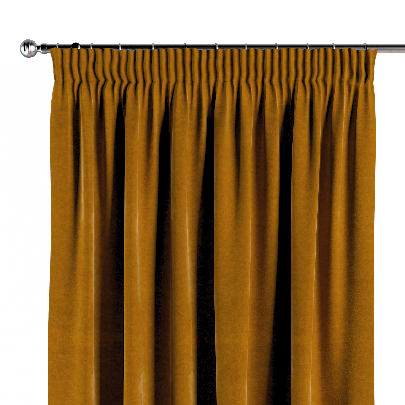 Vorhang mit Kräuselband, honiggelb, Velvet (704-23) günstig online kaufen