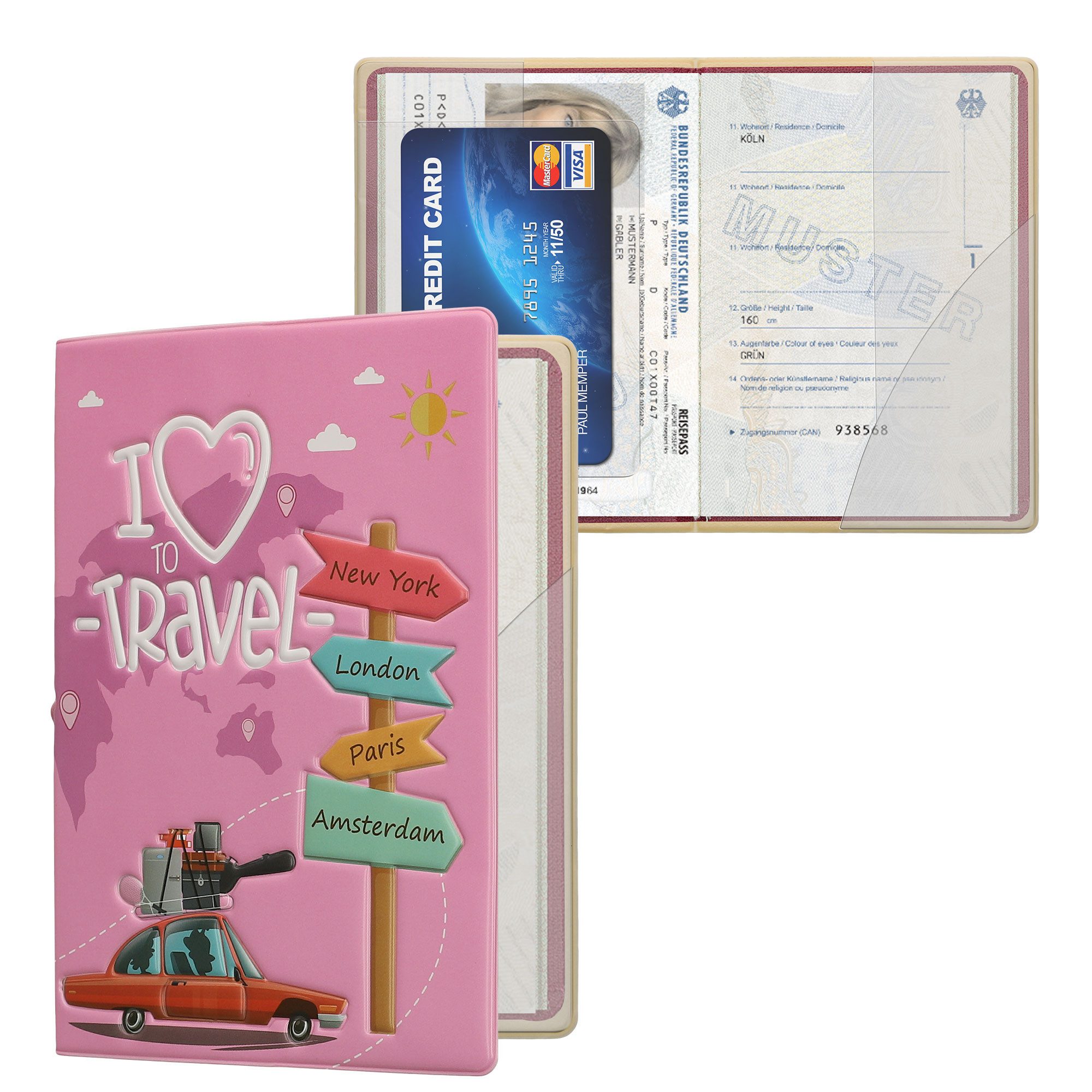 kwmobile Etui Reisepass Kunststoff Schutzhülle Ausweis günstig online kaufen