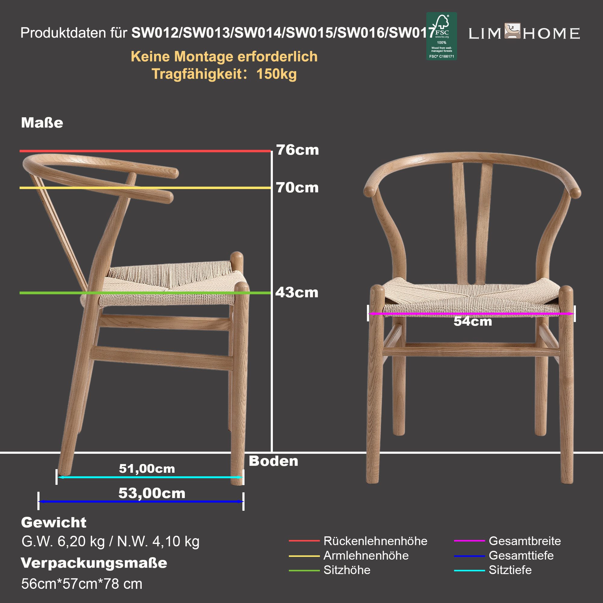 LIM HOME Esszimmerstuhl SW012 (Packung, 1 günstig online kaufen