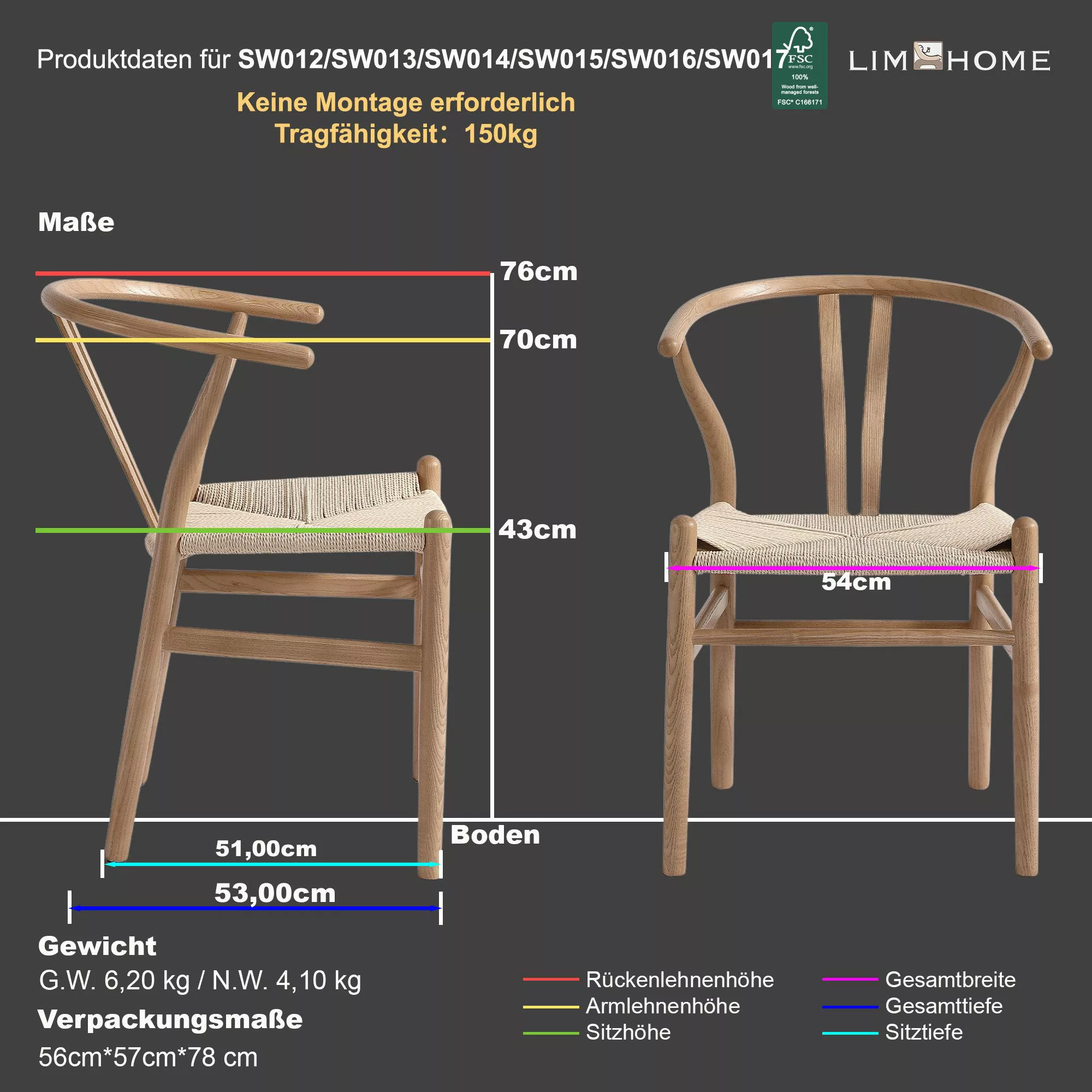 LIM HOME Esszimmerstuhl SW012 (Packung, 1 günstig online kaufen