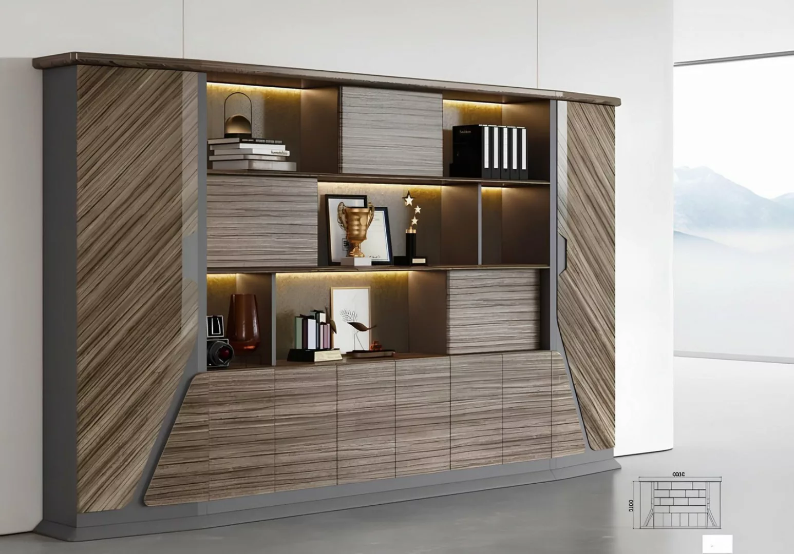 Xlmoebel Aktenschrank Neues Büromöbel-Set mit Aktenschrank und Regal (Büros günstig online kaufen