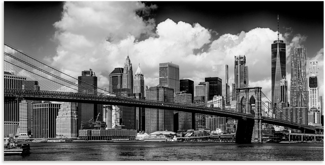 Artland Wandbild »Manhattan Skyline, Brooklyn Bridge«, New York, (1 St.), a günstig online kaufen